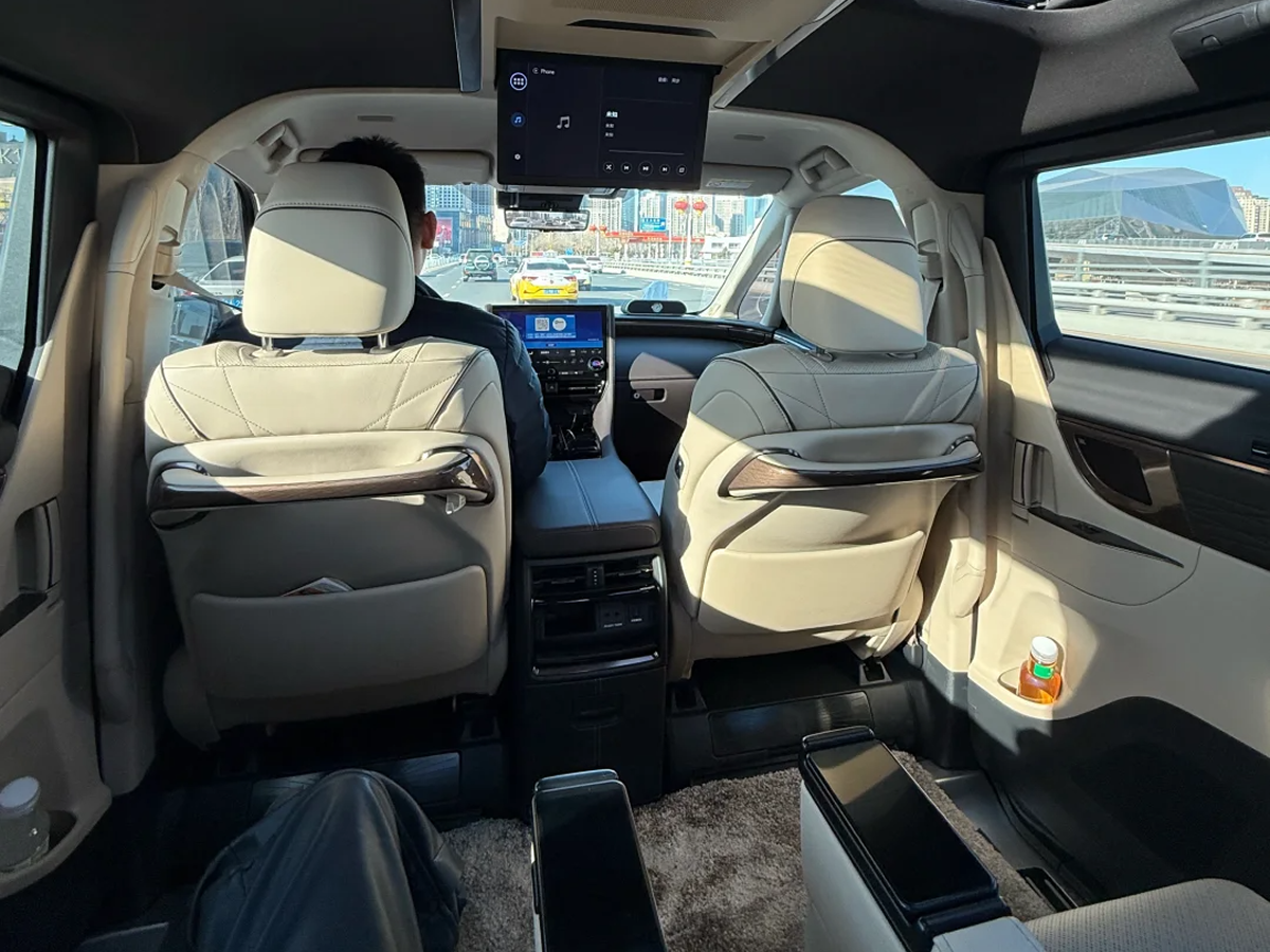 Private car interior with comfortable seats
