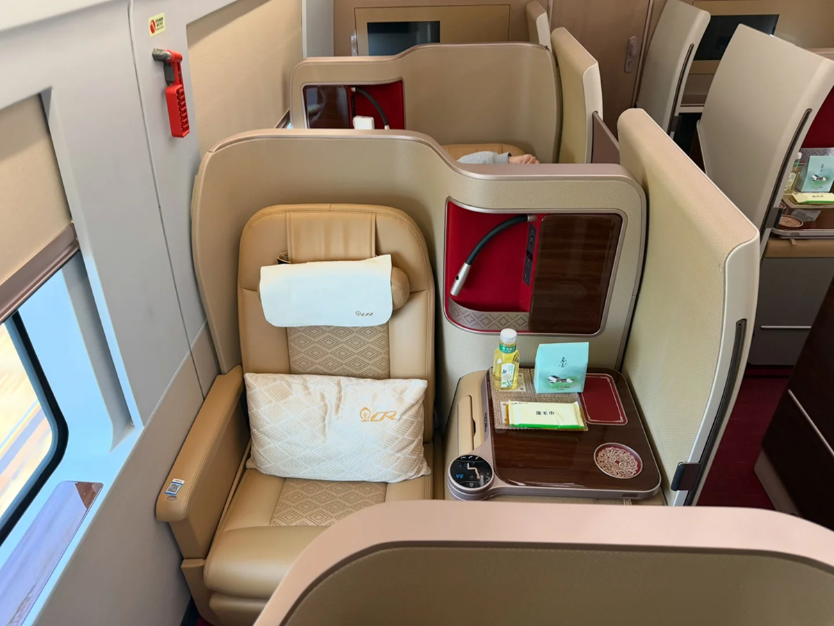 Private-suite business class seat
