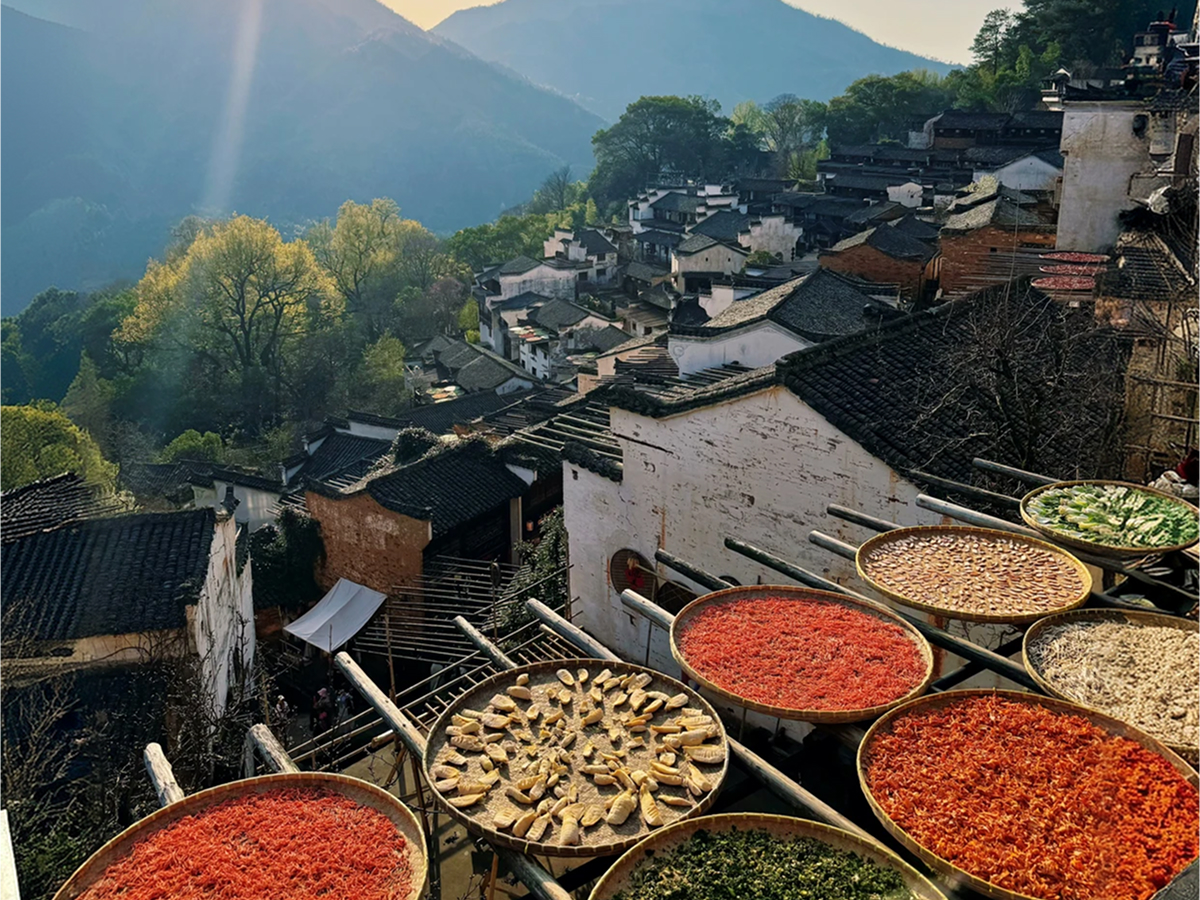 Wuyuan autumn sun drying autumn
