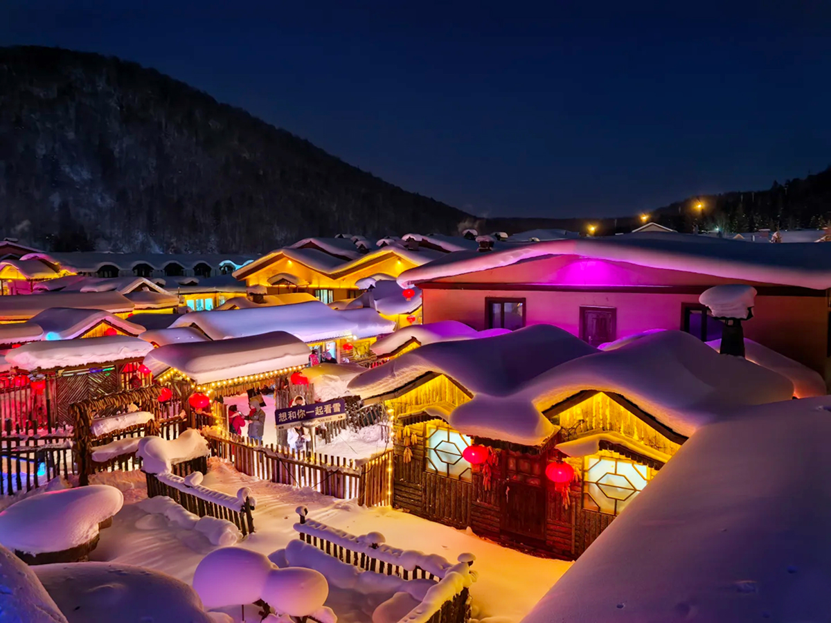 Night in Snow Village