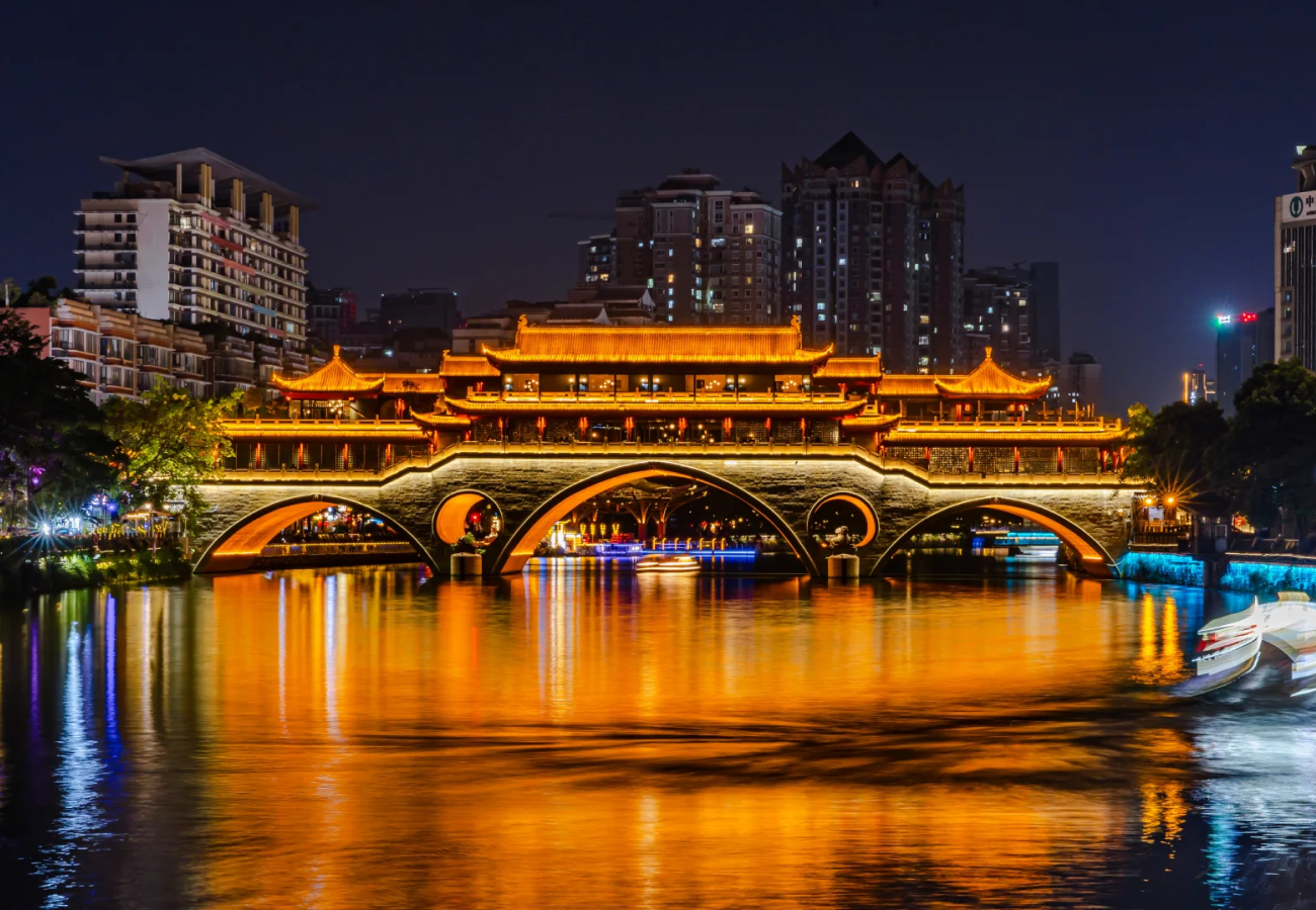 Jinli Ancient Street with traditional architecture