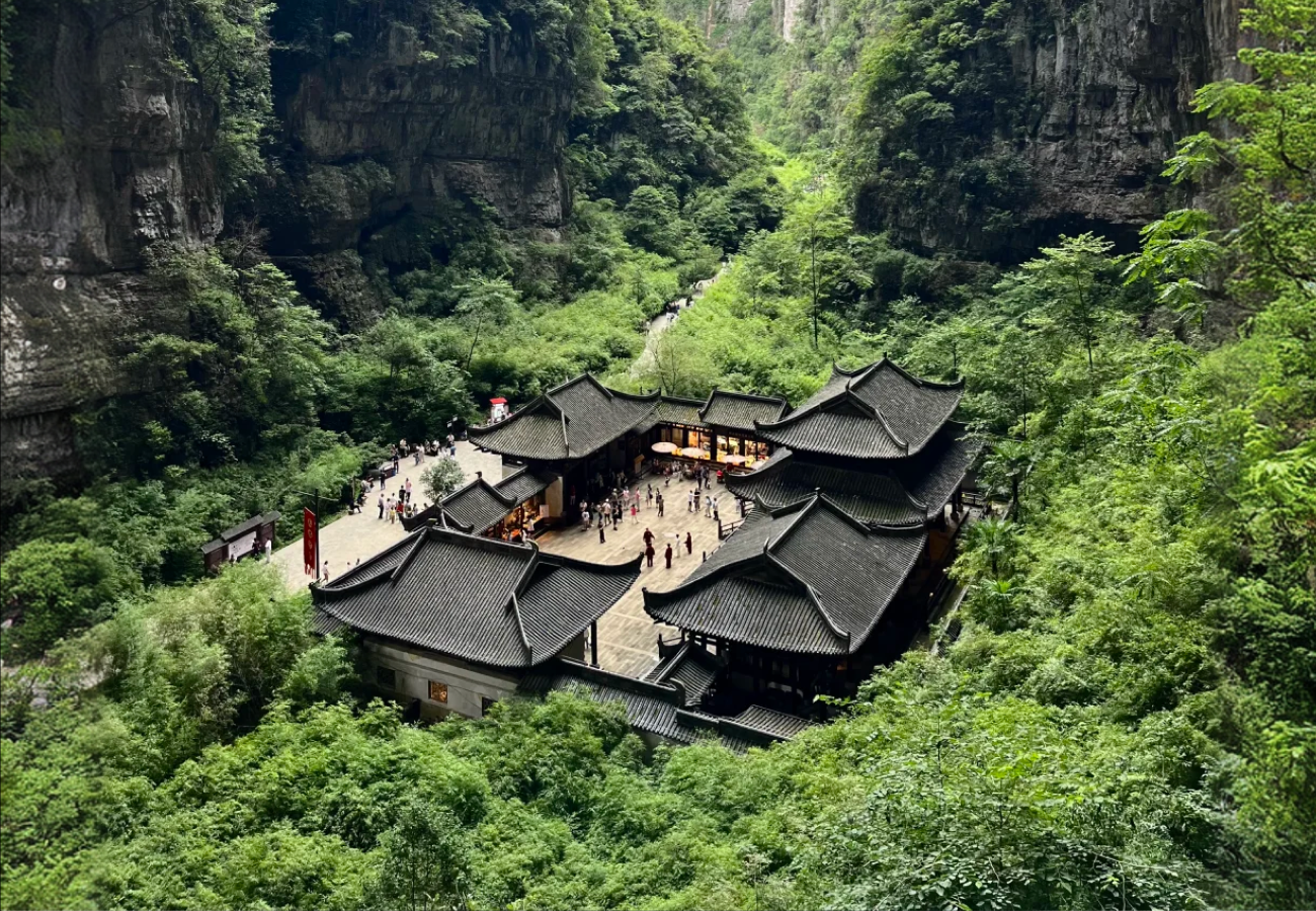 Wulong Karst landscape with green hills